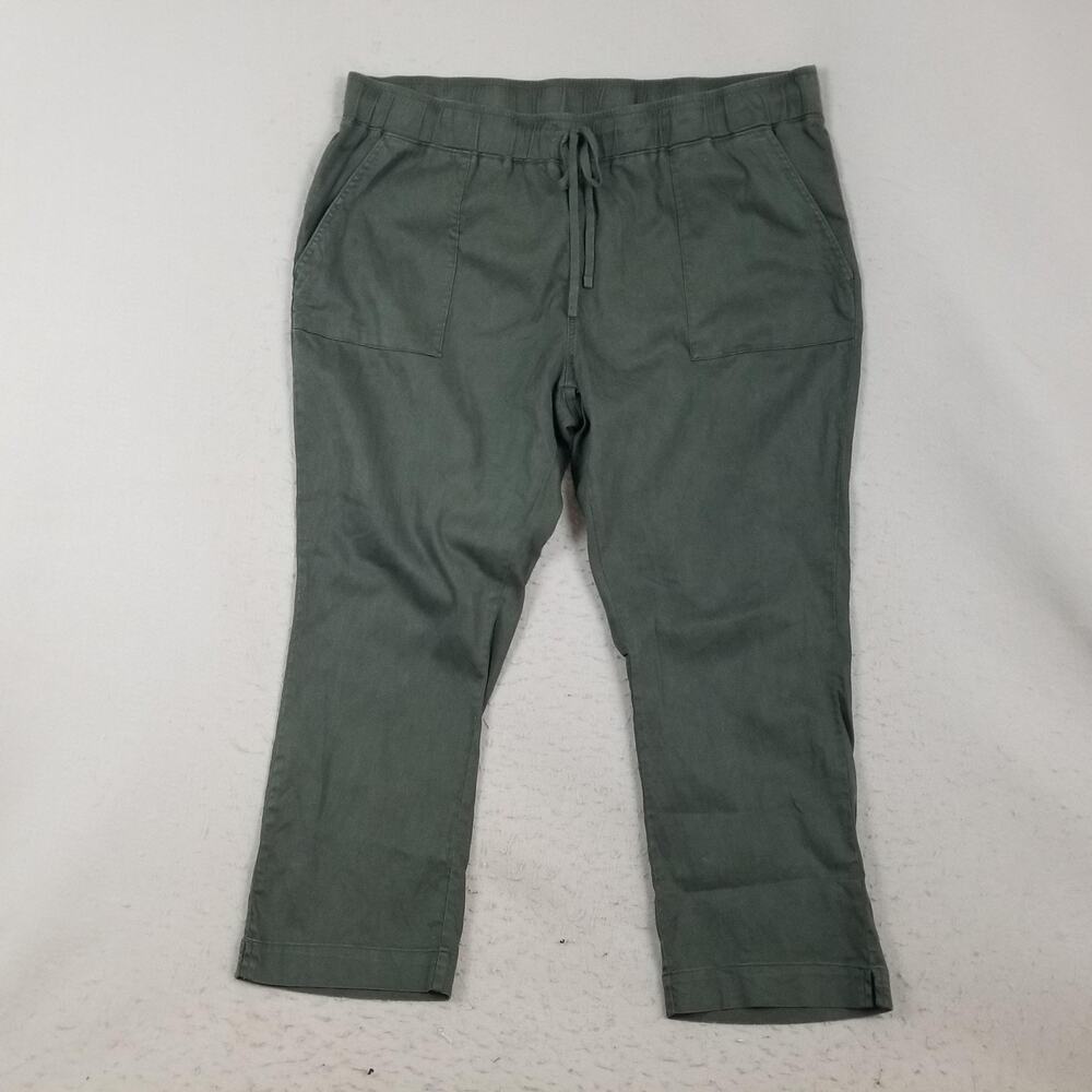 Buffalo David Bitton Jogger Pants Mens 42x25 Green Tencel Elastic Waist Casual